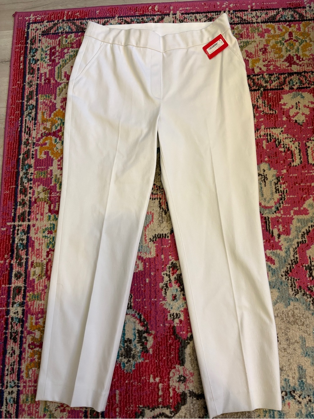 NWT Spanx White Slim straight Fit pants